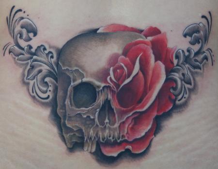 Tim Mcevoy - Skull and Rose Tattoo